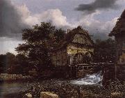 Jacob van Ruisdael Two Water Mills and an Open Sluice Sweden oil painting artist